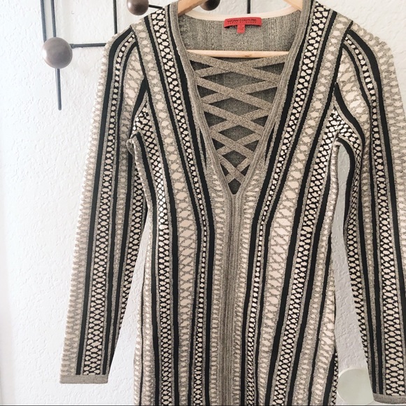 Dresses & Skirts - SOLD Lurex Cross Neck Bandage Dress